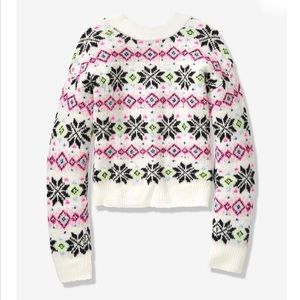 PINK - Reversible V-Neck Sweater. NWOT